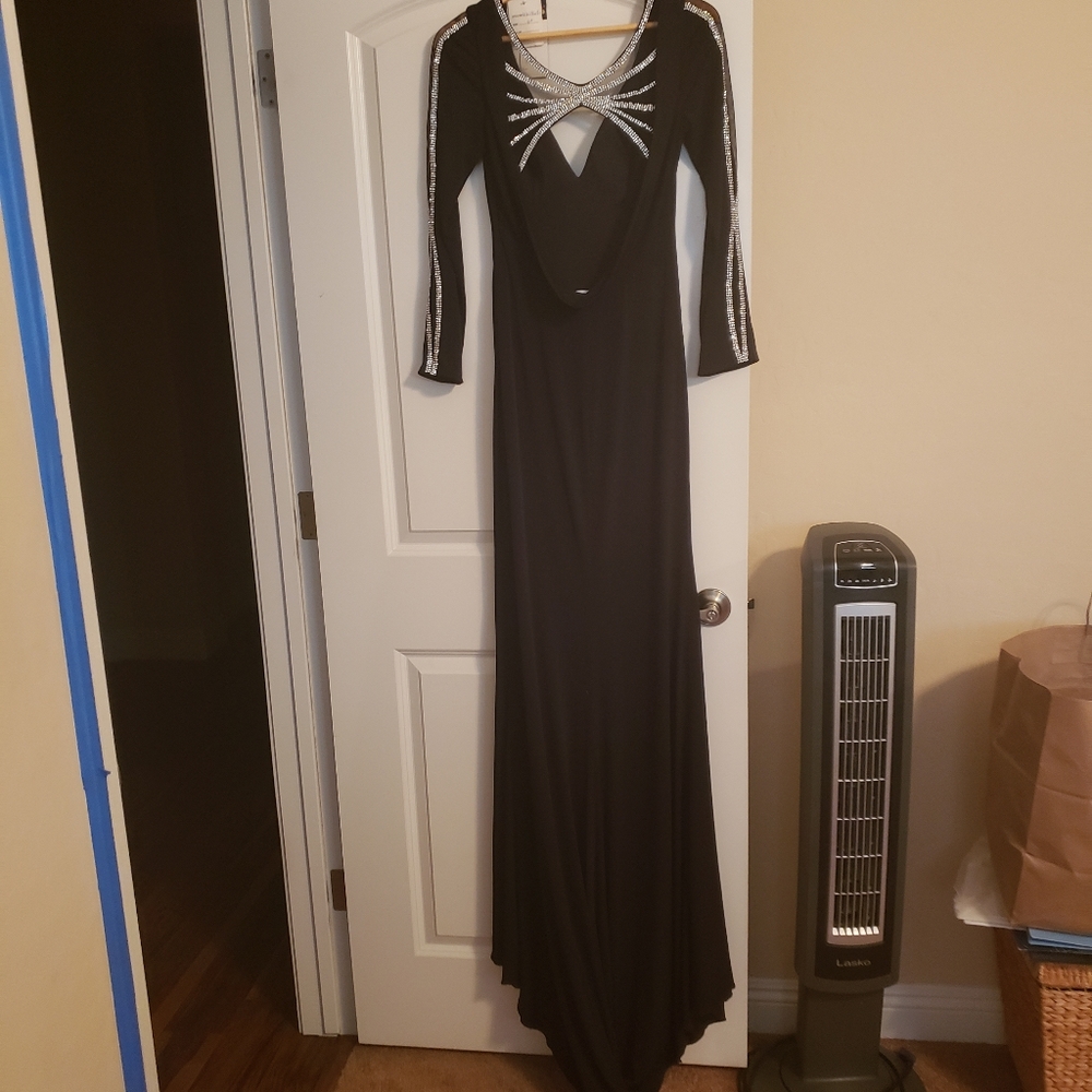 Black Rhinestone Gown - Picture 2 of 2